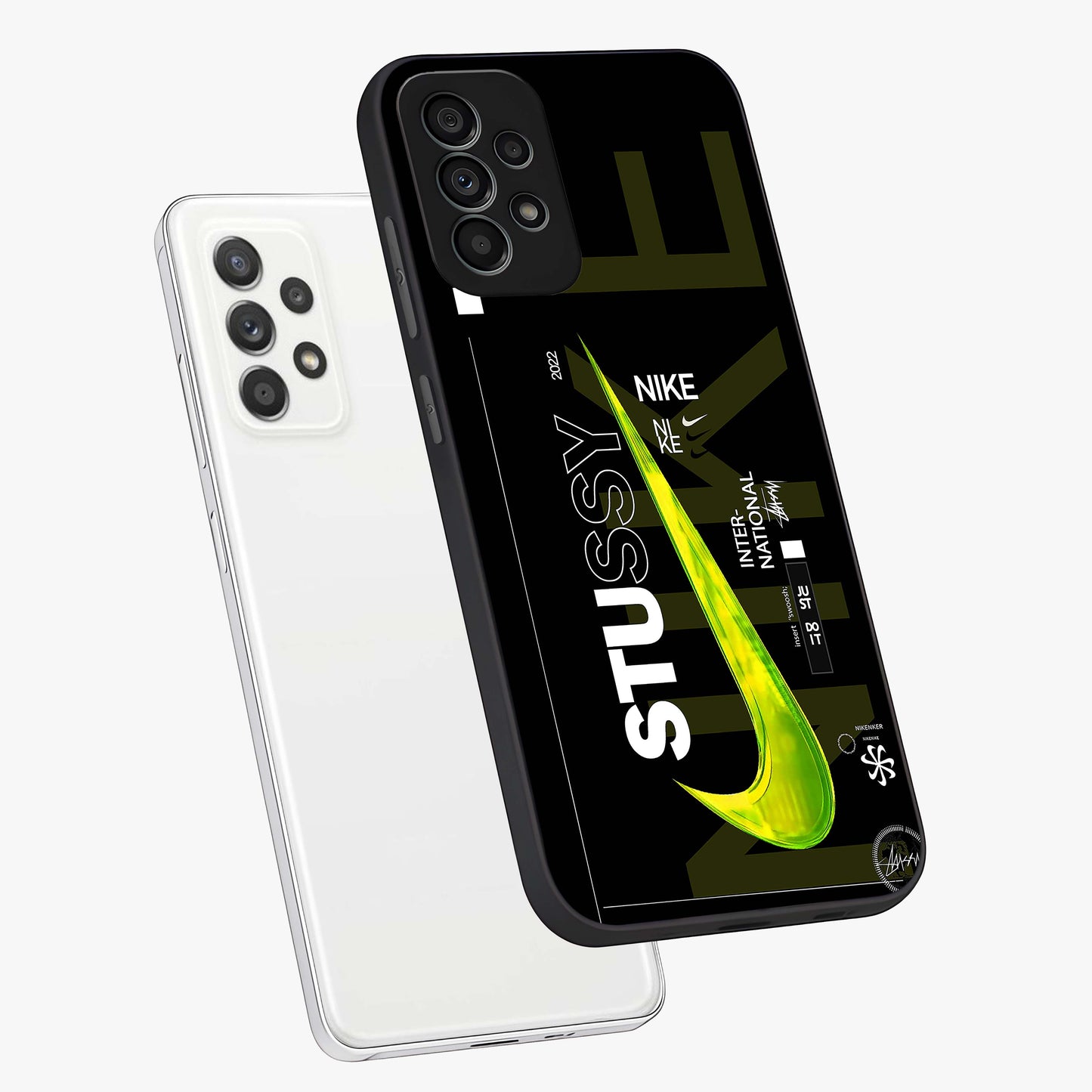 Neon Street Edition Glass Case displayed in angled mockup highlighting vibrant urban design with bold street aesthetic.