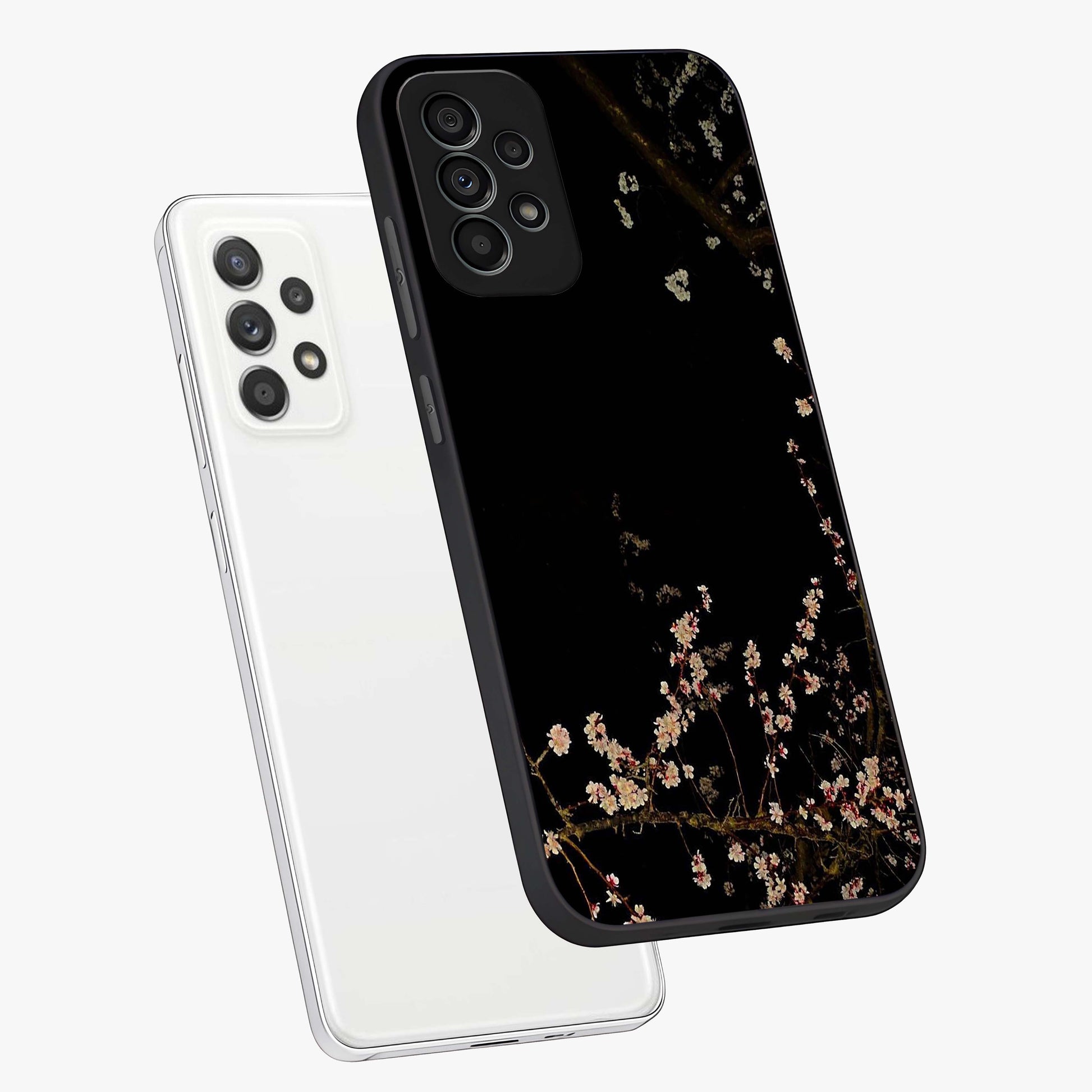 Petal Moon Light With Custom Name Glass Case displayed in angled mockup highlighting delicate petal design with custom name feature.