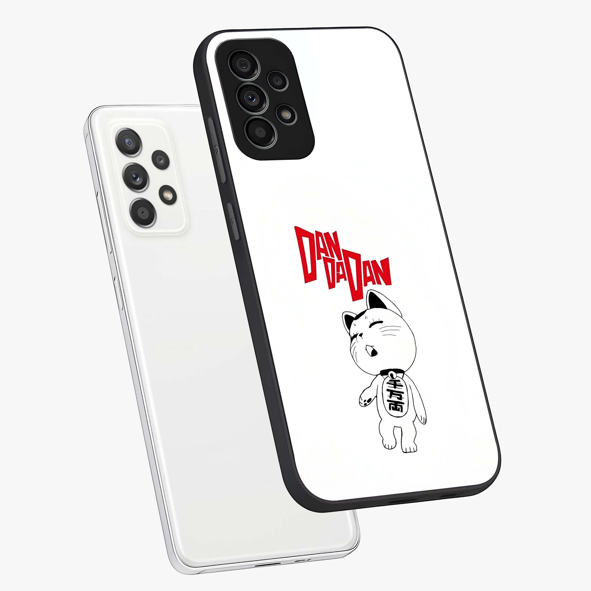 Playful Spirit Charm Glass Case displayed in angled mockup highlighting lively decorative design with playful aesthetic style.