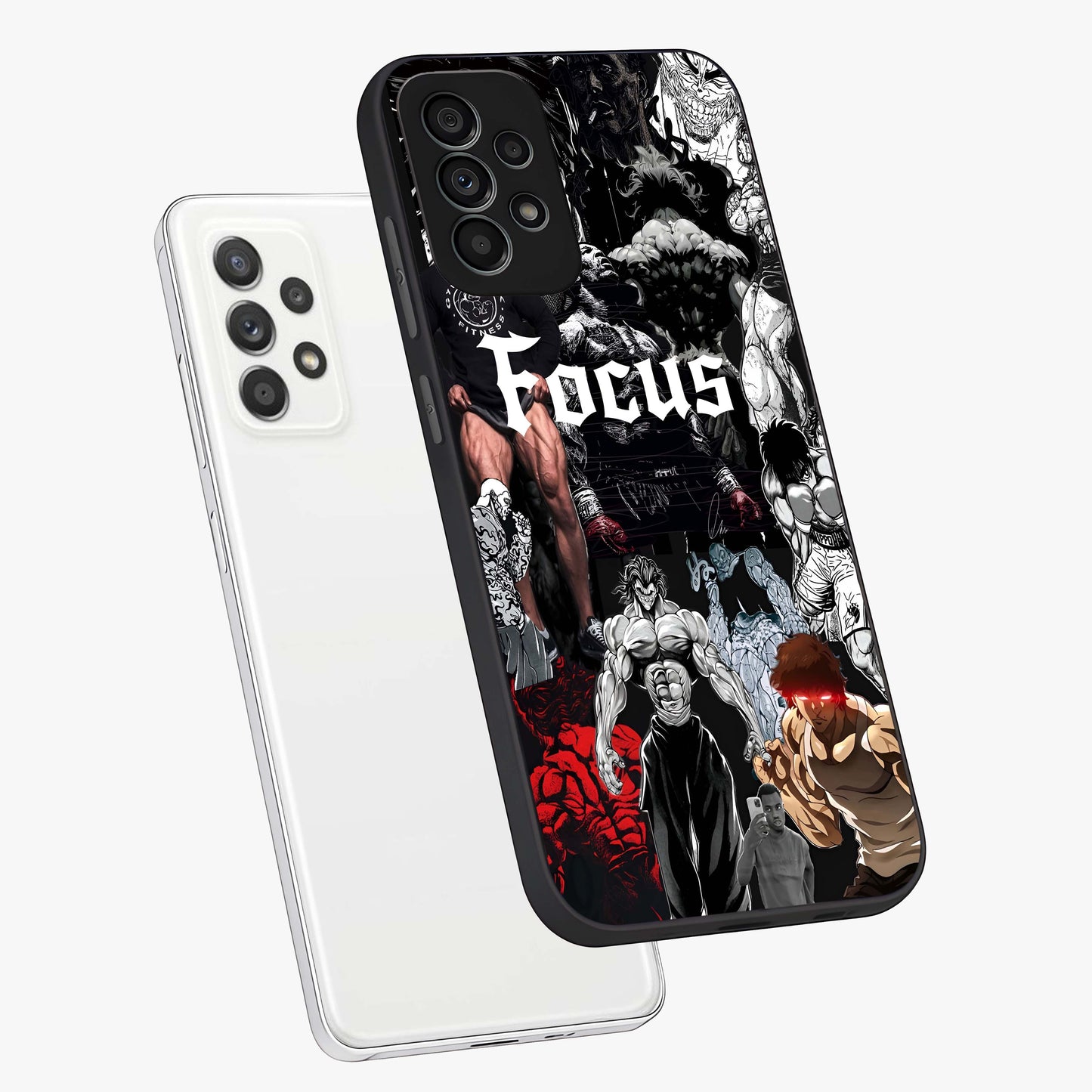 Relentless Power Focus Glass Case displayed in angled mockup highlighting bold statement design with modern aesthetic style.