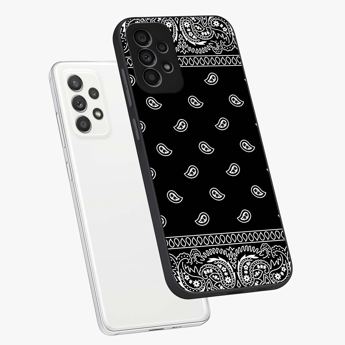 Retro Rebel Threads Glass Case displayed in angled mockup highlighting retro inspired graphic design with rebellious aesthetic.