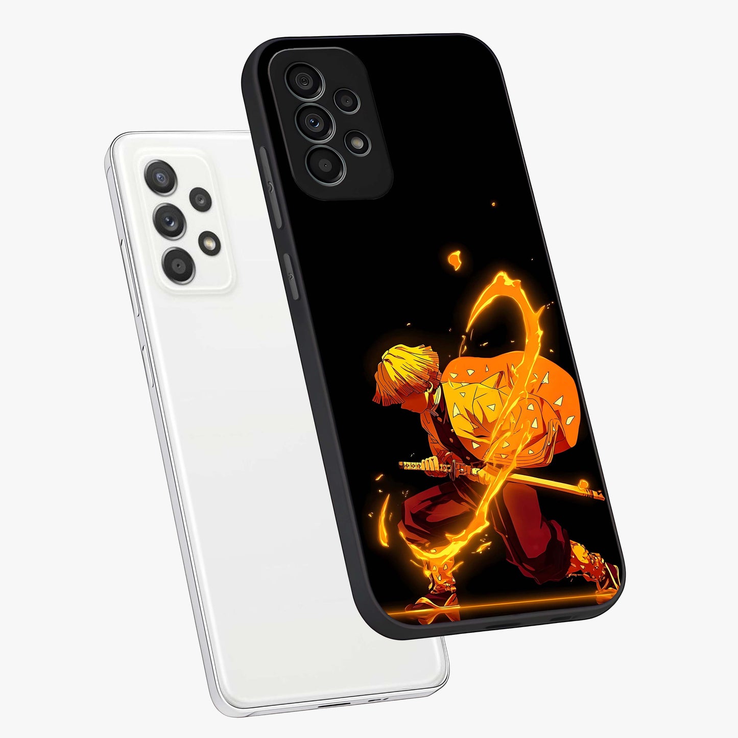 Thunder Flame Execution Glass Case displayed in angled mockup highlighting dramatic fire themed design with intense fantasy aesthetic.