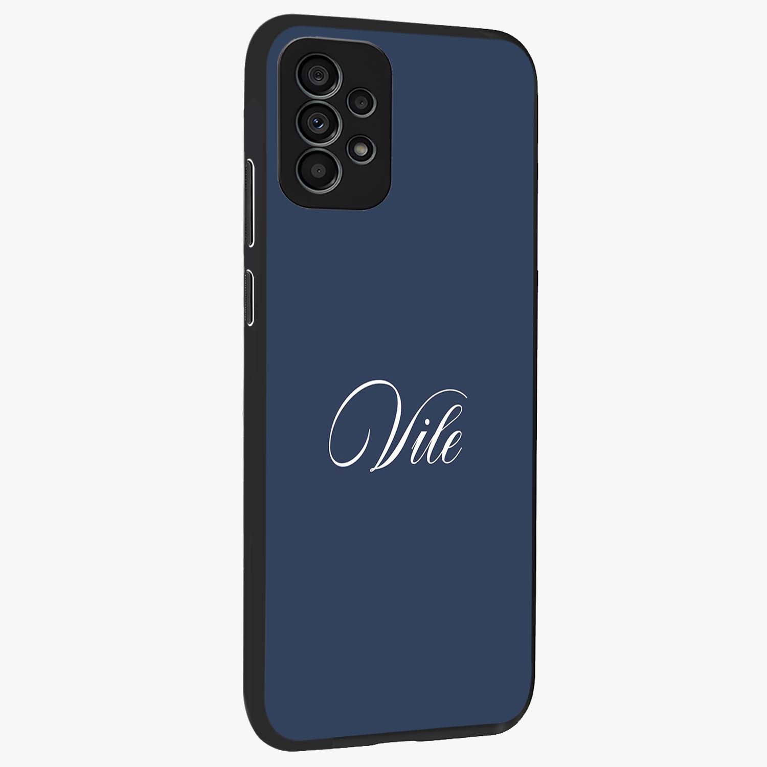 Blue Vintage Floral Pattern Glass Case displayed in angled mockup highlighting classic blue floral pattern and retro aesthetic design.
