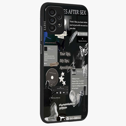 Midnight Love Echo Glass Case upright view showcasing expressive romantic artwork with dreamy midnight theme.