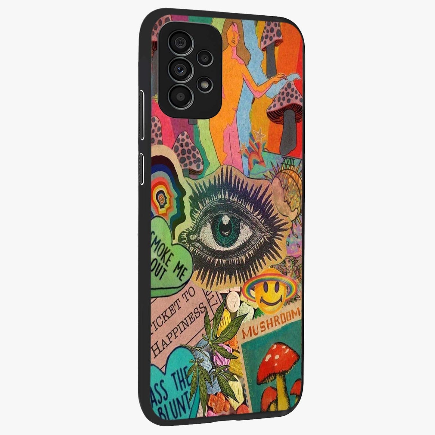 Mystic Eye Wonderland Glass Case upright view showcasing symbolic eye artwork with mysterious fantasy theme.