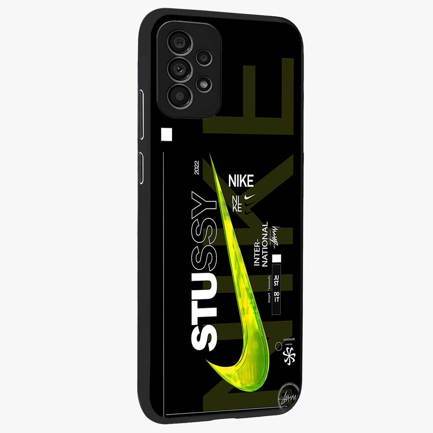 Neon Street Edition Glass Case upright view showcasing colorful neon artwork with modern street culture theme.