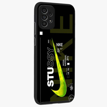 Neon Street Edition Glass Case upright view showcasing colorful neon artwork with modern street culture theme.