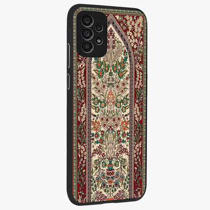 Persian Inspired Glass Case upright view showcasing decorative Persian artwork with rich heritage theme.