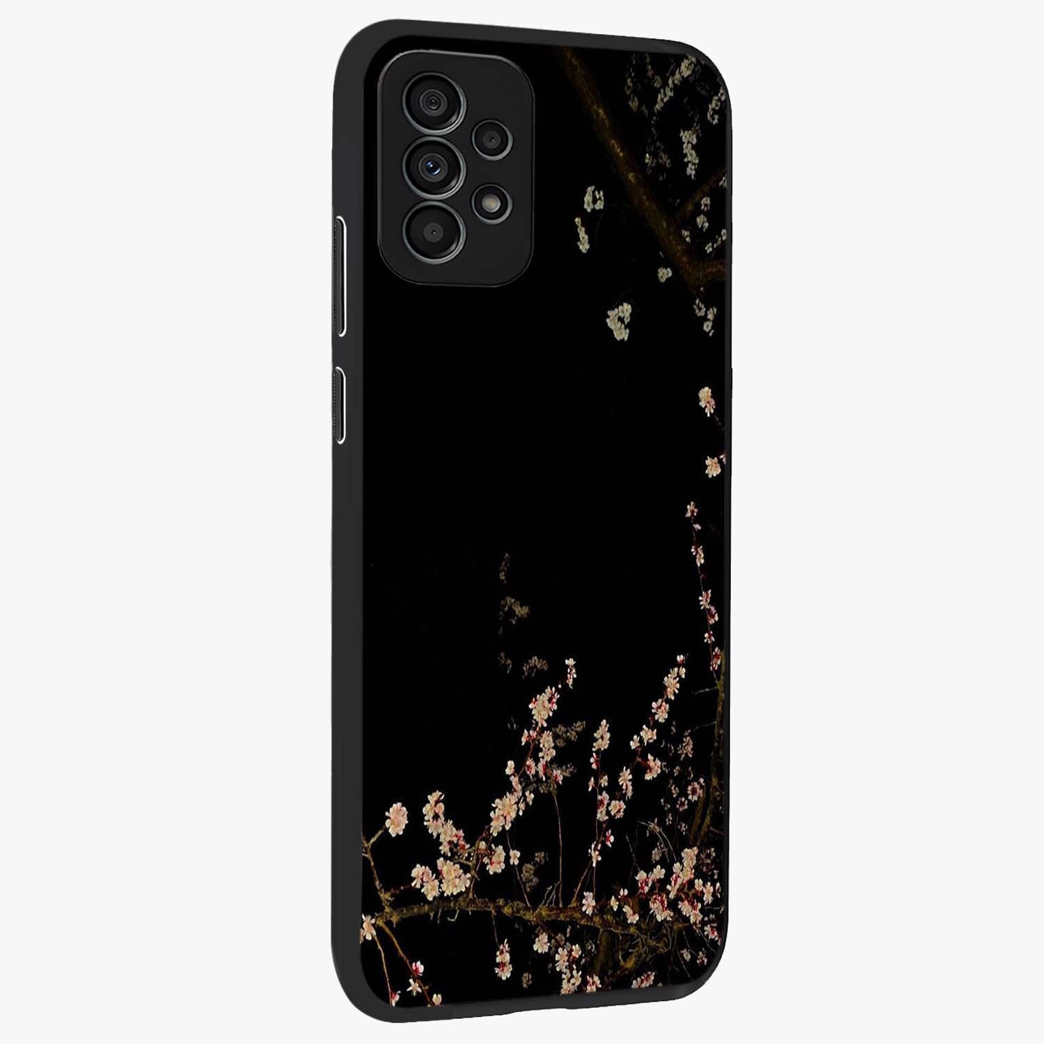 Petal Moon Light With Custom Name Glass Case upright view showcasing elegant floral moon artwork with personalized aesthetic.