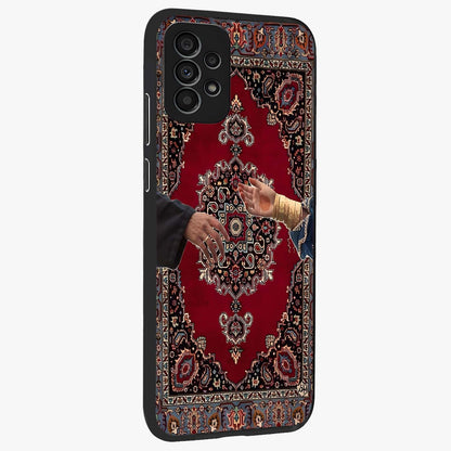 Royal Touch Reach Glass Case upright view showcasing stylish royal inspired artwork with graceful theme.