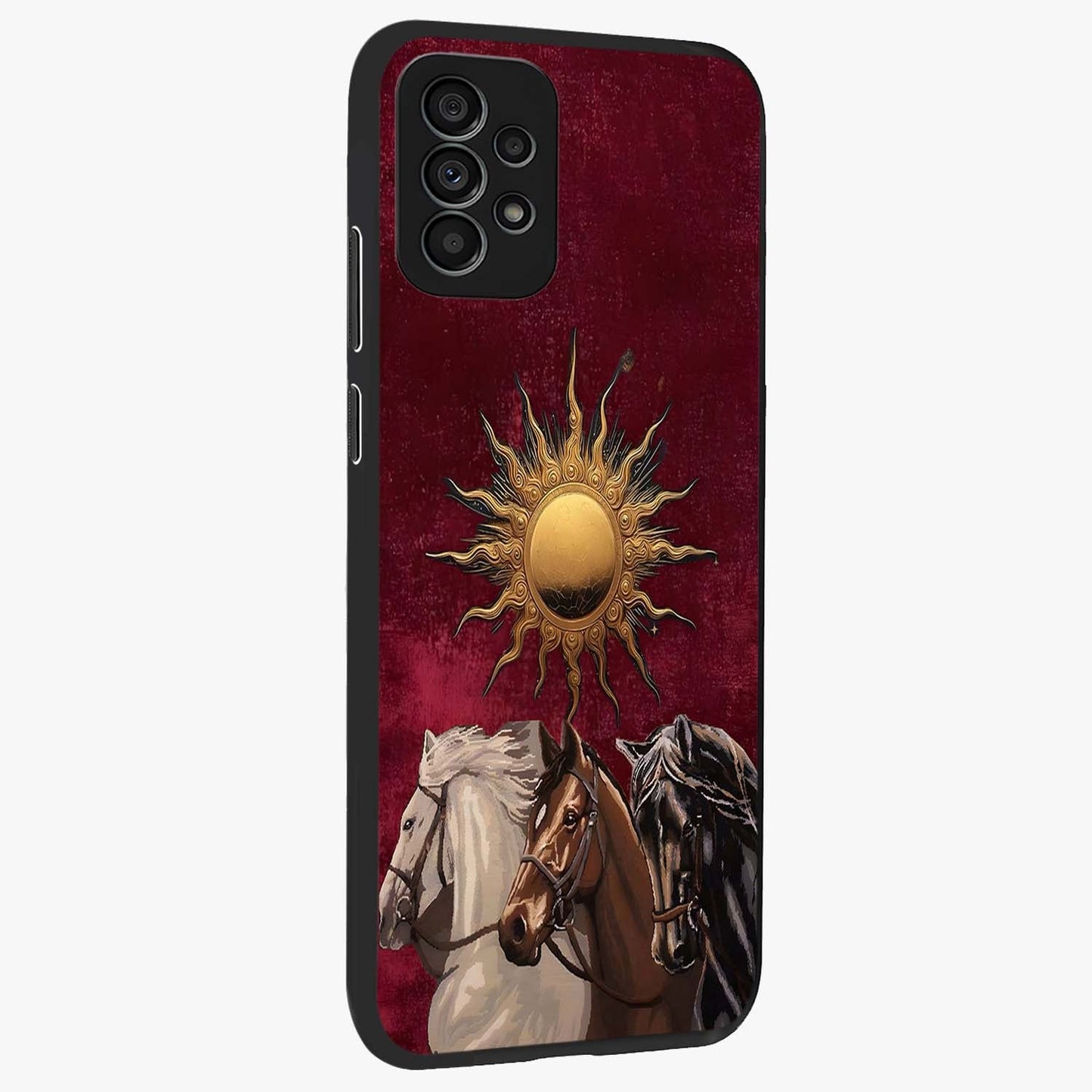 Solar Riders Glass Case upright view showcasing energetic rider artwork with bold adventure theme.