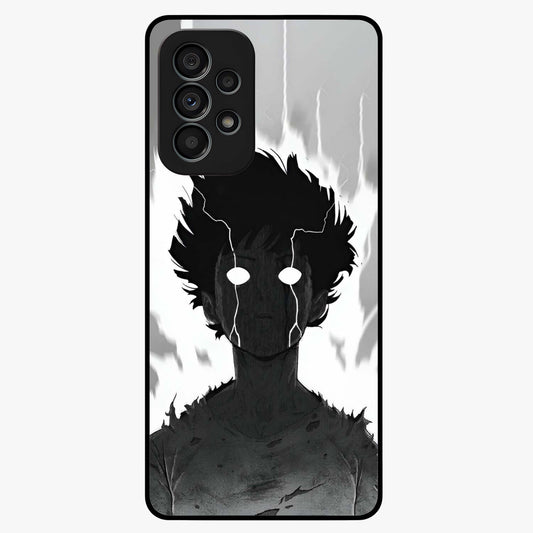 Awakened Inner Rage Glass Case showing flat back view with intense artistic artwork and glossy glass finish.