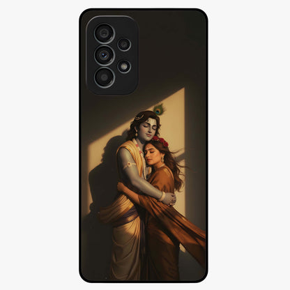 Divine Eternal Love Glass Case showing flat back view with spiritual love themed artwork and glossy glass finish.