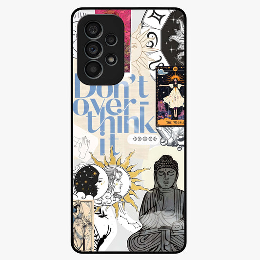 Ethereal Thoughts Glass Case showing flat back view with dreamy artistic artwork and glossy glass finish.