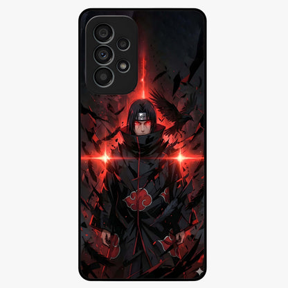 Focus Mode On Glass Case showing flat back view with bold motivational typography design and glossy glass finish.