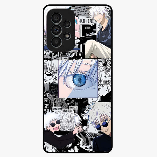 Infinity Sorcerer Chaos Glass Case showing flat back view with mystical sorcerer themed artwork and glossy glass finish.