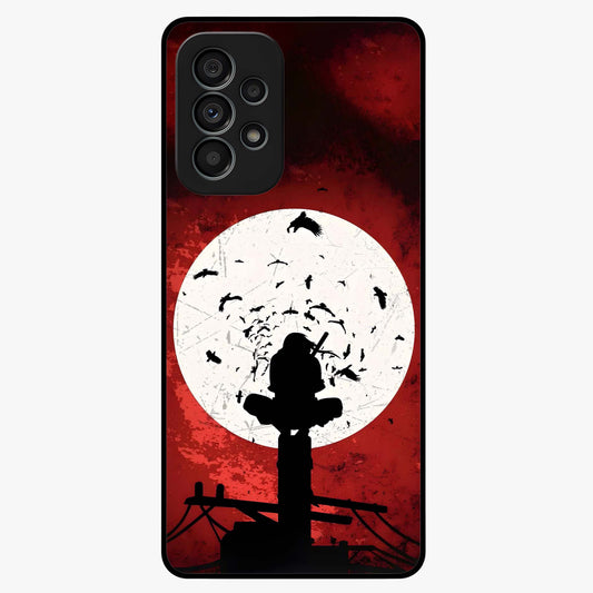 Itachi Limited Edition Naruto Anime Glass Case showing flat back view with iconic anime character artwork and glossy glass finish.