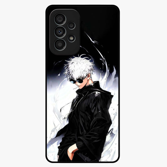 Limitless Shadow King Glass Case showing flat back view with powerful shadow warrior artwork and glossy glass finish.