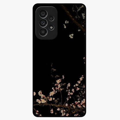 Petal Moon Light With Custom Name Glass Case showing flat back view with floral moonlight artwork and personalized name design.