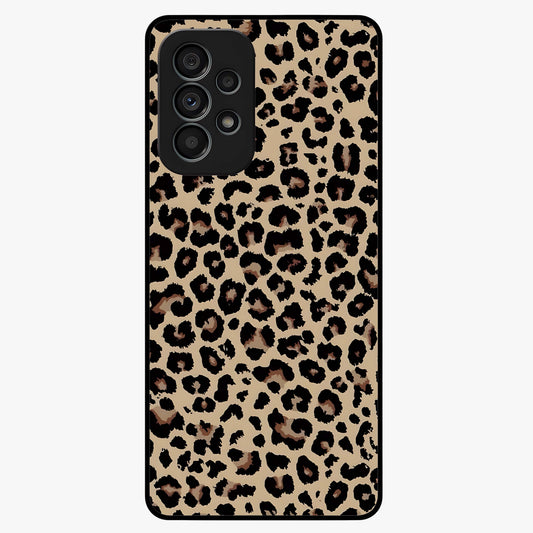 Savage Chic Pattern Glass Case showing flat back view with stylish patterned artwork and glossy glass finish.