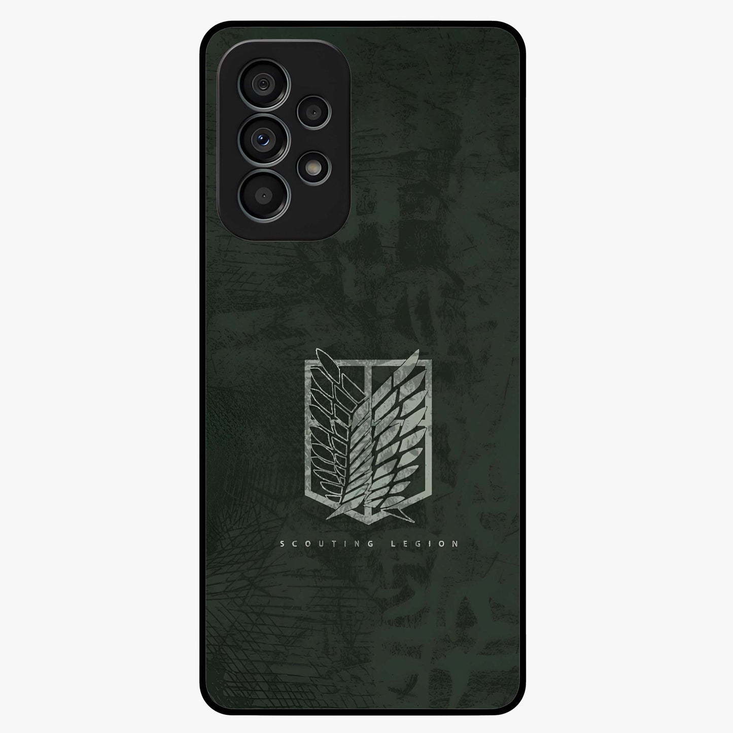 Wings Of Freedom Glass Case showing flat back view with symbolic wings artwork and glossy glass finish.