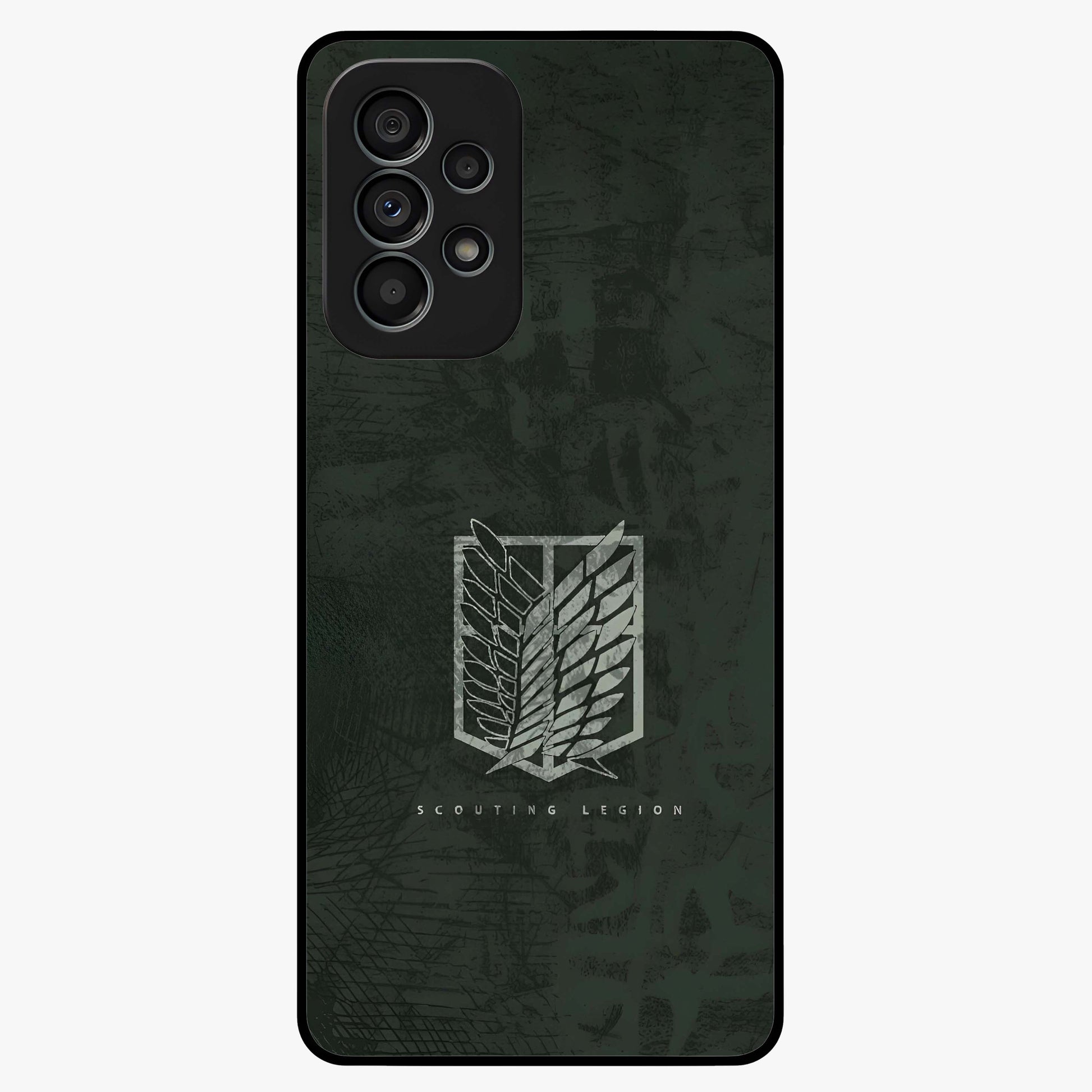 Wings Of Freedom Glass Case showing flat back view with symbolic wings artwork and glossy glass finish.