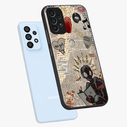 City Dream Sketch Glass Case displayed in angled mockup highlighting minimal city illustration with aesthetic sketch style.