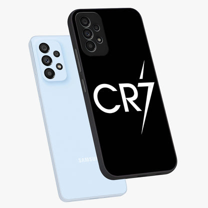 Cr7 Elite Strike Glass Case displayed in angled mockup highlighting powerful sports graphic with bold athletic theme.