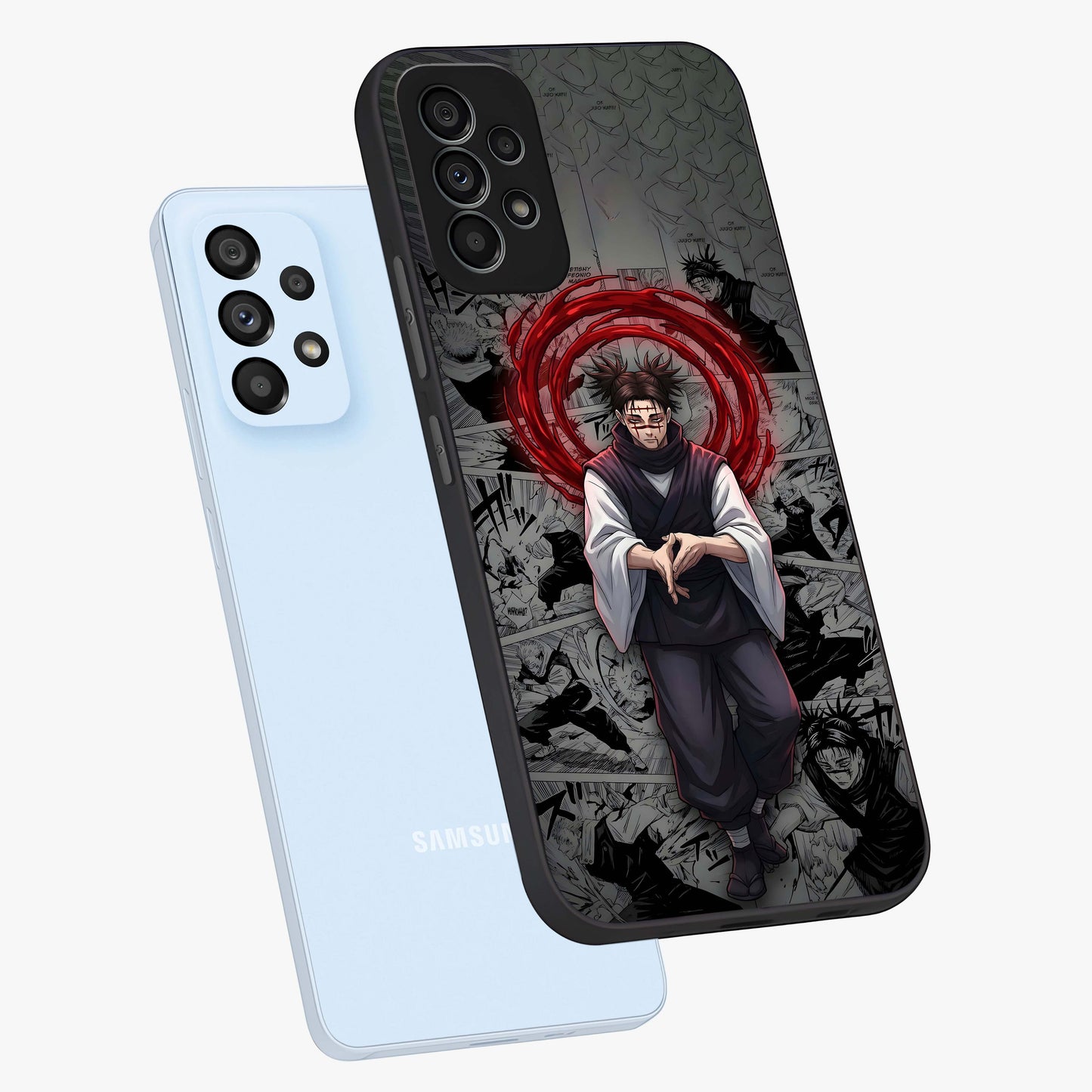 Cursed Ritual Ascension Glass Case displayed in angled mockup highlighting mystical ritual illustration with supernatural aesthetic.