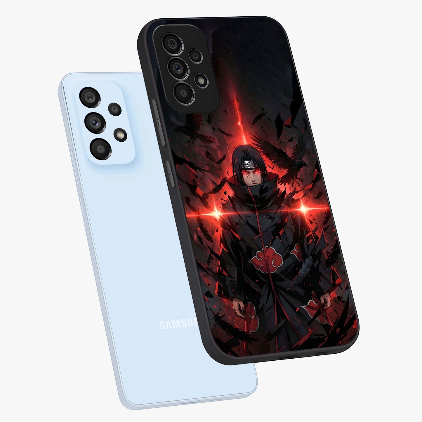 Focus Mode On Glass Case displayed in angled mockup highlighting clean minimal text artwork with modern aesthetic style.