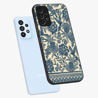 Heirloom Wild Bloom Glass Case displayed in angled mockup highlighting botanical bloom design with classic aesthetic style.