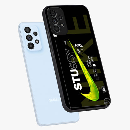 Neon Street Edition Glass Case displayed in angled mockup highlighting vibrant urban design with bold street aesthetic.