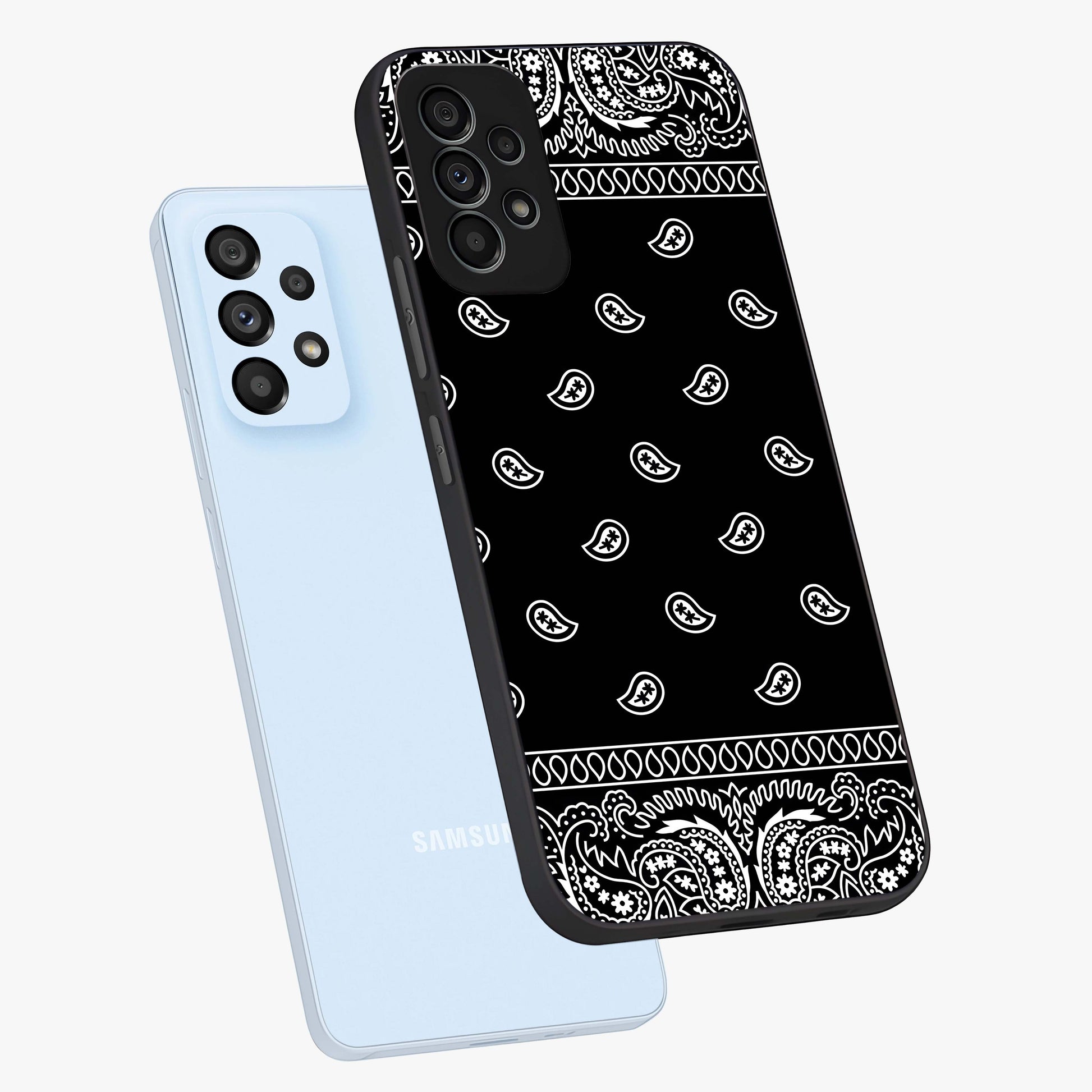 Retro Rebel Threads Glass Case displayed in angled mockup highlighting retro inspired graphic design with rebellious aesthetic.