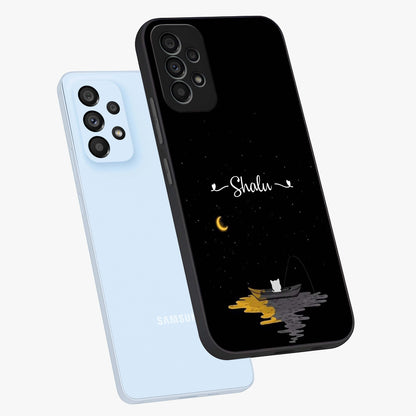 Silent Night Row Glass Case displayed in angled mockup highlighting peaceful evening design with dreamy night aesthetic.