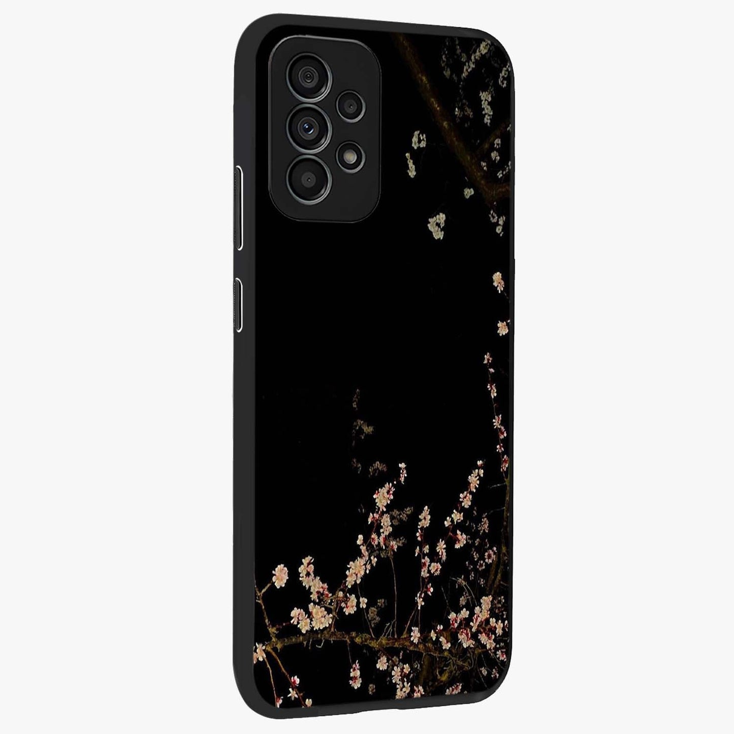 Petal Moon Light With Custom Name Glass Case upright view showcasing elegant floral moon artwork with personalized aesthetic.