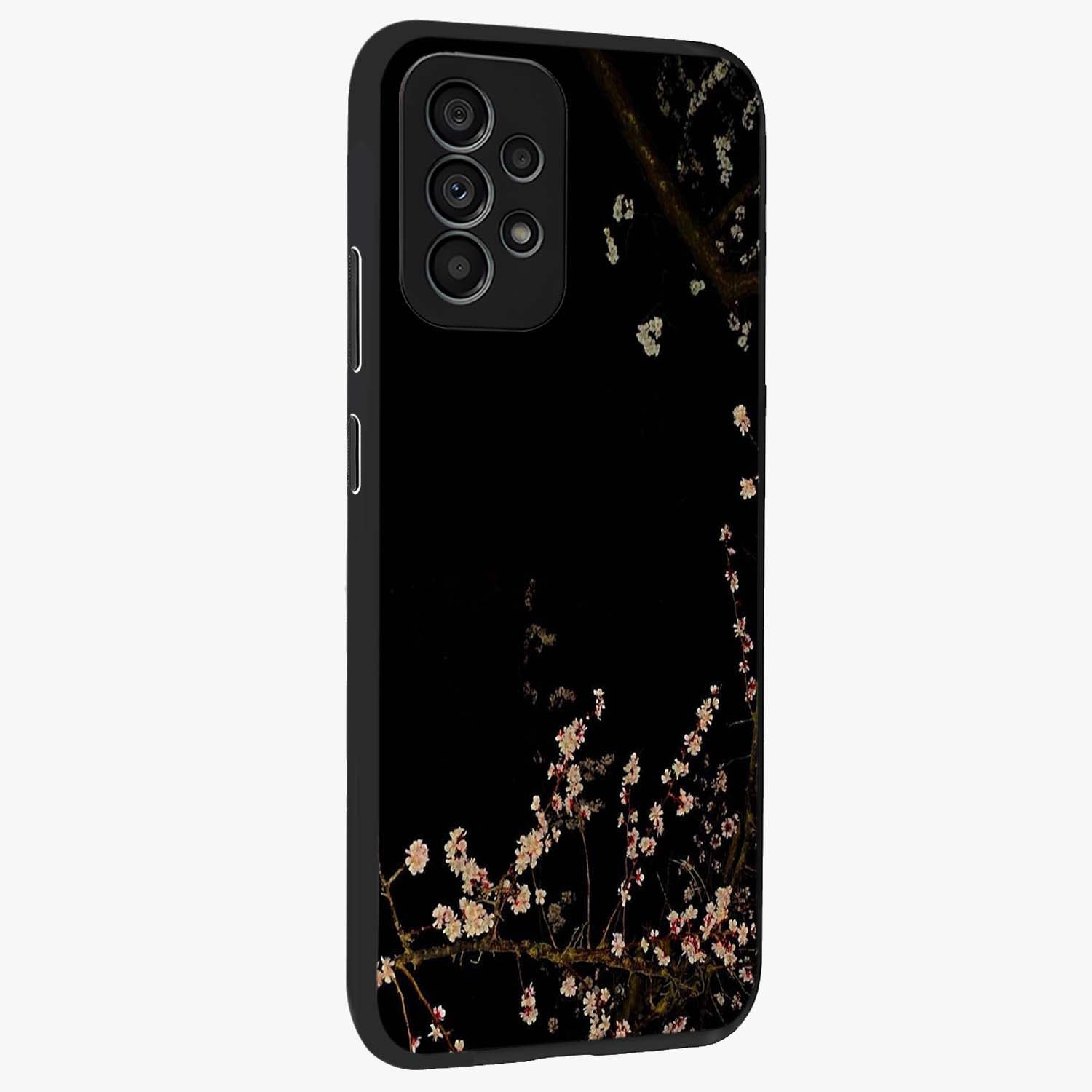 Petal Moon Light With Custom Name Glass Case upright view showcasing elegant floral moon artwork with personalized aesthetic.