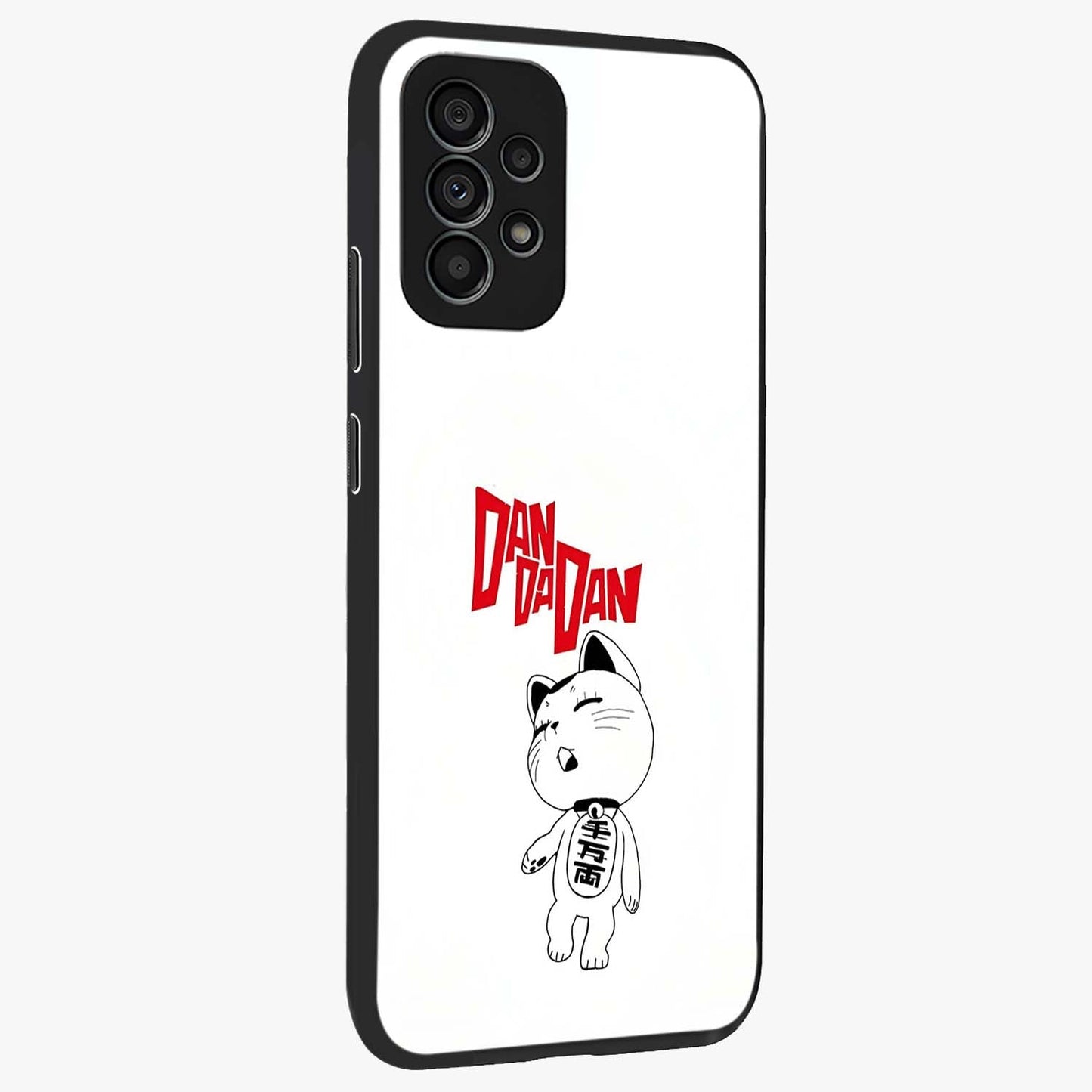 Playful Spirit Charm Glass Case upright view showcasing vibrant charm artwork with fun artistic theme.