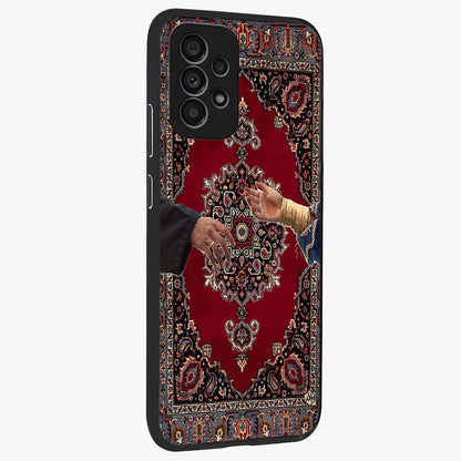 Royal Touch Reach Glass Case upright view showcasing stylish royal inspired artwork with graceful theme.