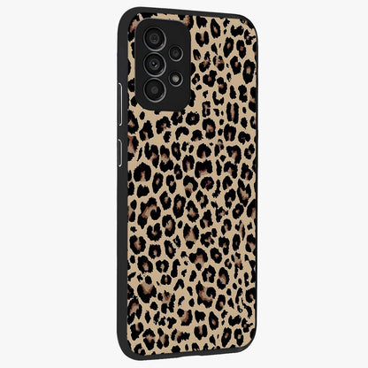Savage Chic Pattern Glass Case upright view showcasing trendy decorative artwork with edgy fashion theme.