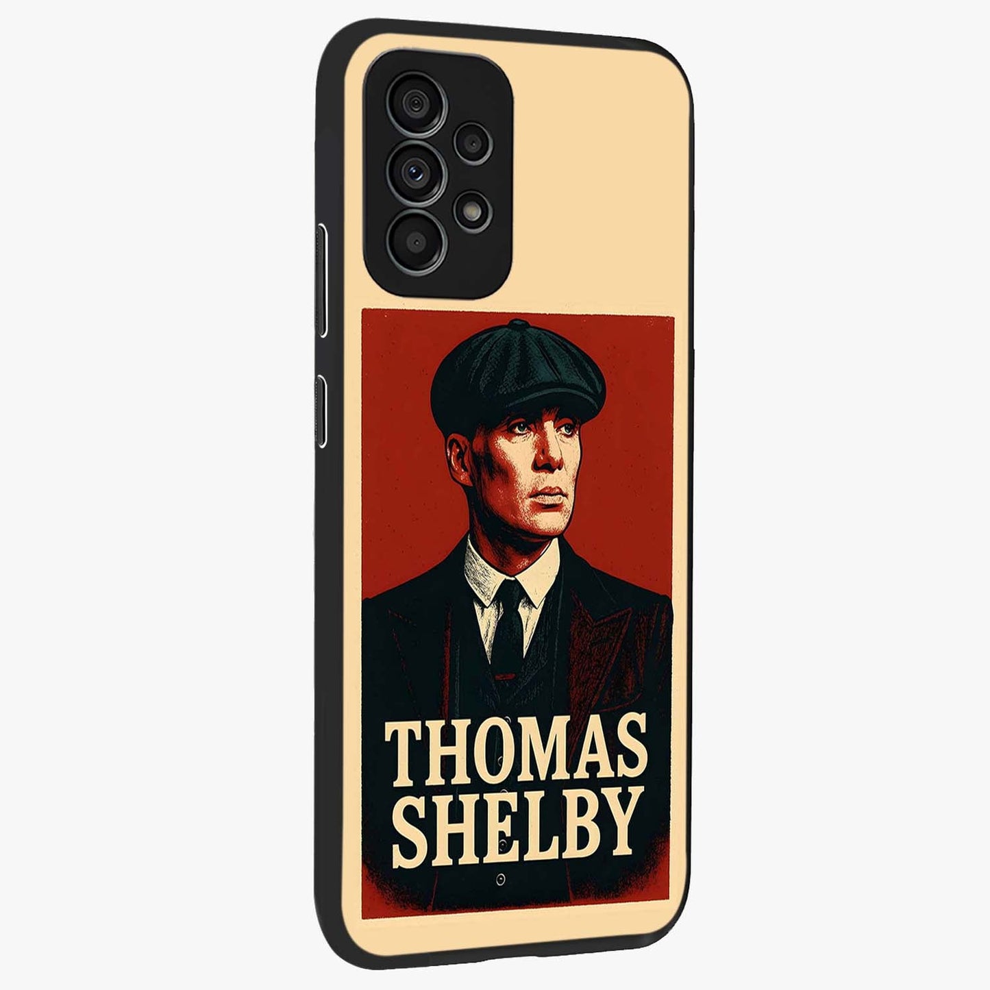 Vintage Mafia Authority Glass Case upright view showcasing dramatic vintage artwork with iconic authority theme.