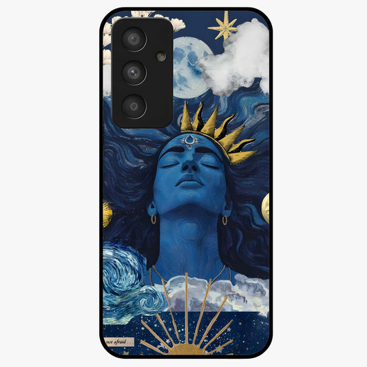 Aesthetic Lord Shiva Glass Case showing flat back view with divine Shiva artwork and glossy glass finish.