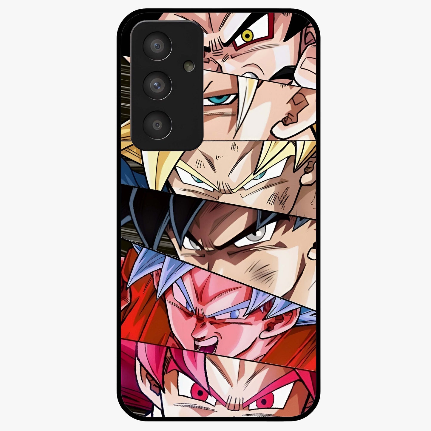 Anime Character Glass Case showing flat back view with vibrant anime artwork and glossy glass finish.