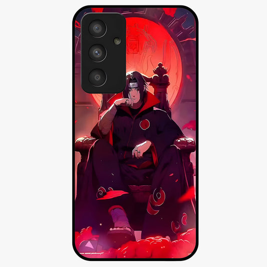 Blood Moon Sovereign Glass Case showing flat back view with mystical blood moon artwork and glossy glass finish.