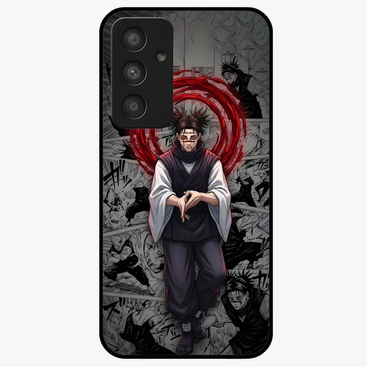 Cursed Ritual Ascension Glass Case showing flat back view with dark ritual themed artwork and glossy glass finish.