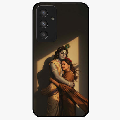 Divine Eternal Love Glass Case showing flat back view with spiritual love themed artwork and glossy glass finish.