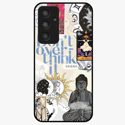 Ethereal Thoughts Glass Case showing flat back view with dreamy artistic artwork and glossy glass finish.