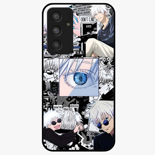 Infinity Sorcerer Chaos Glass Case showing flat back view with mystical sorcerer themed artwork and glossy glass finish.