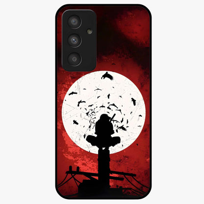 Itachi Limited Edition Naruto Anime Glass Case showing flat back view with iconic anime character artwork and glossy glass finish.