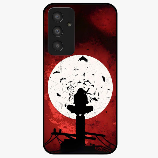 Itachi Limited Edition Naruto Anime Glass Case showing flat back view with iconic anime character artwork and glossy glass finish.
