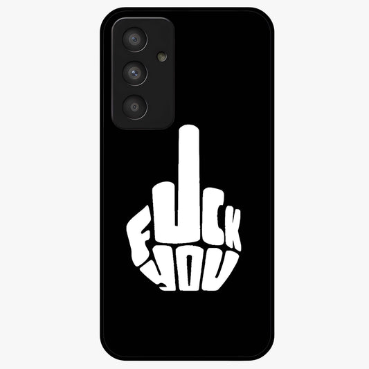 Rebel Mode On Glass Case showing flat back view with bold rebellious typography artwork and glossy glass finish.